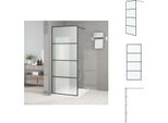 Vidaxl Schermo Doccia Per Cabina Doccia Nero 80X195 Cm Esg Satinato - Schermi Doccia