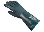 12 Paia Di Guanti Di Protezione Chimica Topline Pvc Verde Taglia 9