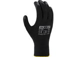 Texxor® Guanti A Maglia In Poliestere Rivestiti In Poliuretano, Nero/Nero