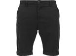Urban Classics Pantaloncini Chino Stretch Turnup Nero-28