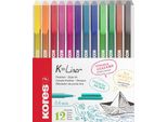 Kores FL28112 Kores Fineliner "K-Liner"", Larghezza Linea: 0,4 Mm, Confezione Da 12 Pz"