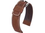 Cinturino Per Orologio Hirsch Mariner L In Pelle Di Vitello Marrone 18 Mm 14502110-2-18