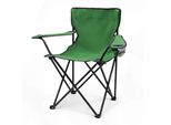 Sedia Da Campeggio Con Portabicchieri - Verde - Giardino Spiaggia Campeggio Pesca Sedia Pieghevole Con Borsa Di Trasporto