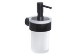 Dispenser Di Sapone, Dispenser Di Lozione, Nero Opaco/Vetro, Satinato, Pirenei