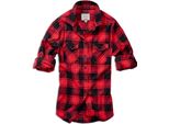 Brandit Donna - Camicia Flanell Schwarz / Rot - 7XL