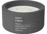 Blomus Fraga Candela Profumata Soft Linen, Candela Profumata, Candela, Cemento, Magnete, 7 Cm, 65958