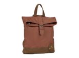 Rucksack MUSTANG Almeria, Gr. B/H/T: 28cm x 32cm x 9cm, rot (lachs), Polyurethane, casual, Rucksäcke, Arbeitsrucksack Freizeitrucksack Cityrucksack