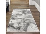 Tappeto In Marmo Con Fibre Lucide Di Colore Grigio Dimensioni - 80 X 150 Cm