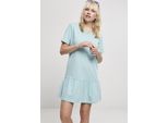 Urban Classics Damen Kleid Ladies Valance Tee Dress Seablue-Xs