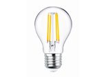 Lampada A Filamento E27 4W Led Lampadina Vintage 470 Lm Bianco Caldo 2700K A60 Trasparente 3X Pezzi