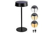 Lampada Da Tavolo Led Lampada Da Tavolo Solare Ricaricabile Senza Fili 3 Temperature Di Colore Dimmerabile Interruttore A Sfioramento Impermeabile Per Interni Esterni, Nero