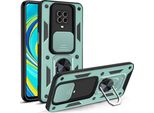 Redmi Note 9 Pro Custodia Con Anello, Supporto, Protezione Fotocamera, Paraurti In Tpu, Custodia In Silicone Per Xiaomi Redmi Note 9S / 9 Pro / 9 Pro Max Verde