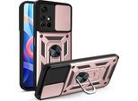 Xiaomi Poco M4 Pro 5G Custodia Con Anello, Supporto, Protezione Della Fotocamera, Paraurti In Tpu, Custodia In Silicone Per Xiaomi Poco M4 Pro 5G Rosa