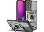 Galaxy A53 5G Custodia Con Anello, Supporto, Protezione Per Fotocamera, Paraurti In Tpu, Custodia In Silicone Per Samsung Galaxy A53 5G Argento