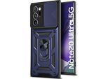 Galaxy Note 20 Ultra Custodia Con Anello Magnetico Girevole A 360° Supporto Per Fotocamera Slide Protection Custodia Protettiva In Silicone Tpu Bumper Per Samsung Galaxy Note 20 Ultra Blue