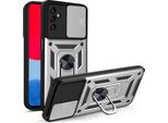 Galaxy A13 5G Custodia Con Anello, Supporto, Protezione Per Fotocamera, Paraurti In Tpu, Custodia In Silicone Per Samsung Galaxy A13 5G Argento