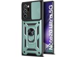 Galaxy Note 20 Ultra Custodia Con Anello Magnetico Girevole A 360° Supporto Per Fotocamera Scivolare Protezione Tpu Bumper Silicone Custodia Protettiva Per Samsung Galaxy Note 20 Ultra Verde