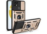 Custodia Realme C21 Con Anello, Supporto, Protezione Fotocamera, Paraurti In Tpu, Custodia In Silicone Per Oppo Realme C21 Gold
