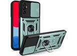 Galaxy A13 5G Custodia Con Anello Magnetico Girevole A 360° Supporto Per Fotocamera Slide Protezione Tpu Bumper Silicone Custodia Protettiva Per Samsung Galaxy A13 5G Verde