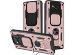 Xiaomi Poco X3 Custodia Con Anello, Supporto, Protezione Fotocamera, Paraurti In Tpu, Custodia In Silicone Per Xiaomi Poco X3 Nfc / X3 Pro Rosa