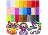 Set Di Perline Stirabili La Manuli 2,6 Mm - 24000 Mini Perline In 24 Colori Con Piastrine, Ciondoli, Motivi, Set Di Perline Per Bambini Dai 12 Anni In Su