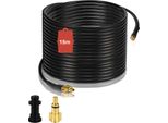 Fiqops Tubo Flessibile Per Idropulitrice 180Bar- Set Di Tubi Per La Pulizia Di Tubi Con Adattatore Adatto A KäRcher K2-K7 15M