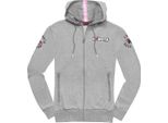 Fc-Moto Effortless Damen Felpa Con Cappuccio E Zip, Grigio/Rosa, S