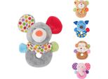 Lorelli Sonaglio Per Bambini Animali Di Peluche, Giocattolo Da Afferrare, Zone Fruscianti, Colori Vivaci Grigio