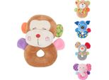 Lorelli Sonaglio Per Bambini, Animali Di Peluche, Giocattolo Da Afferrare, Zone Fruscianti, Colori Vivaci Marrone