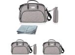Borsa Fasciatoio Lorelli Viola, Idrorepellente, Fasciatoio, Tasche Laterali Grigio