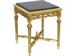 Casa Padrino Tavolino Barocco Oro/Nero - Tavolino In Legno Massiccio Fatto A Mano Con Piano In Marmo - Mobili Da Salotto Barocchi
