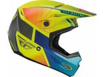 Fly Racing Kinetic Drift Motocross Helm, Blau/Gelb, M (57/58)