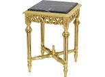 Casa Padrino Tavolino Barocco Oro/Nero - Sontuoso Tavolo In Legno Massiccio Con Piano In Marmo - Mobili Da Salotto Barocchi