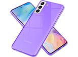 Nalia Clear Neon Custodia Per Samsung Galaxy S22 Plus, Trasparente Colorata, Luminosa, Antigiallo, Sottile E Robusta Custodia Protettiva Viola