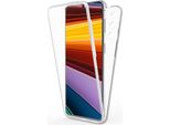 Nalia Clear 360° Custodia Protettiva Per Samsung Galaxy S22 Plus, Protezione Completa Antigiallo Trasparente Robusta, Custodia Rigida & Silicone & Protezione Schermo
