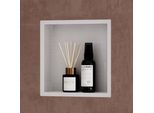 Doporro Nicchia Doccia A Parete 30X30X8.3Cm, Nicchia Bagno Doccia A Muro A Incasso In Acciaio Inox, Argento