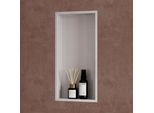 Doporro Nicchia Doccia A Parete 30X60X8.3Cm, Nicchia Bagno Doccia A Muro A Incasso In Acciaio Inox, Argento