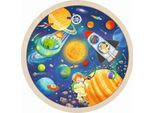 Goki Puzzle Rotondo In Legno Universo 57 Pezzi