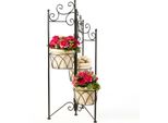 Supporto Per Piante In Metallo Nero - Pieghevole - Supporto Per Vasi Da Fiori 75 Cm