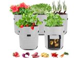5 Pezzi Sacchetto Di Piantagione Riutilizzabile Sacchetto Di Piantagione Di Patate Sacchetto Di Piantagione Di Pomodori Sacchetto Di Piantagione Durevole Per Fiori Piante Ortaggi (7 Galloni, Grigio)