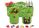 5 Pezzi Sacchetto Di Piantagione Riutilizzabile Sacchetto Di Piantagione Di Patate Sacchetto Di Piantagione Di Pomodori Sacchetto Di Piantagione Durevole Per Fiori Piante Ortaggi (7 Galloni, Verde)