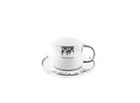 Set Da Caffè In Porcellana 12 Pezzi Con Piattini Tazza Da Caffè Bordo Oro Nero