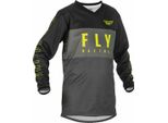 Maglia Da Motocross Fly Racing F-16 Jugend, Schwarz/Grau/Gelb, Ys