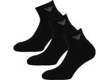 Emporio Armani Calzini Corti Da Uomo (Confezione Da 3) Nero/Nero Taglia Unica
