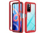 Xiaomi Poco M4 Pro 5G Case, Hybrid Transparent Back Cover, Rugged Tpu Bumper, Custodia Antiurto Per Xiaomi Poco M4 Pro 5G Red