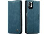 Xiaomi Poco M3 Pro 5G Case, Retro Custodia In Finto Cuoio Con Funzione Stand Per Xiaomi Poco M3 Pro 5G Blu