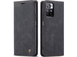 Custodia Redmi Note 11S, Retro Custodia In Finto Cuoio Con Funzione Stand Per Xiaomi Redmi Note 11 4G / Note 11S Nero