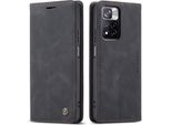 Custodia Redmi Note 11 Pro, Retro Custodia In Finto Cuoio Con Funzione Di Stand Custodia Protettiva Per Xiaomi Redmi Note 11 Pro/Note 11 Pro+ Nero