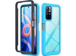 Xiaomi Poco M4 Pro 5G Case, Hybrid Transparent Back Cover, Rugged Tpu Bumper, Custodia Antiurto Per Xiaomi Poco M4 Pro 5G Blue