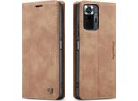 Custodia Redmi Note 10 Pro, Custodia Retrò In Finto Cuoio Con Funzione Stand Per Xiaomi Redmi Note 10 Pro/Note 10 Pro Max Marrone